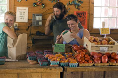 Farmstand, greenhouses, and coffeehouse